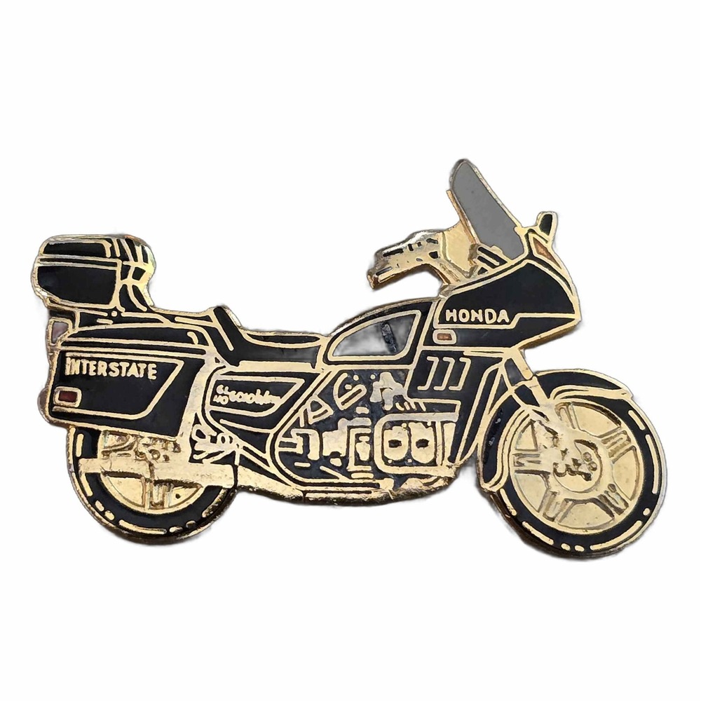 Vintage Honda Interstate Motorcycle Tourer Lapel Vest Hat Pin J31